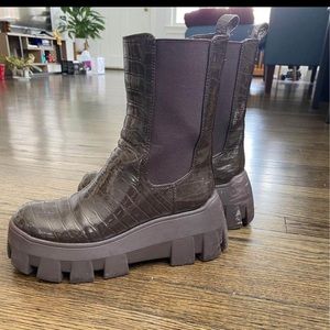 Sam edelman brown bootie platform excellent condition size 6.5